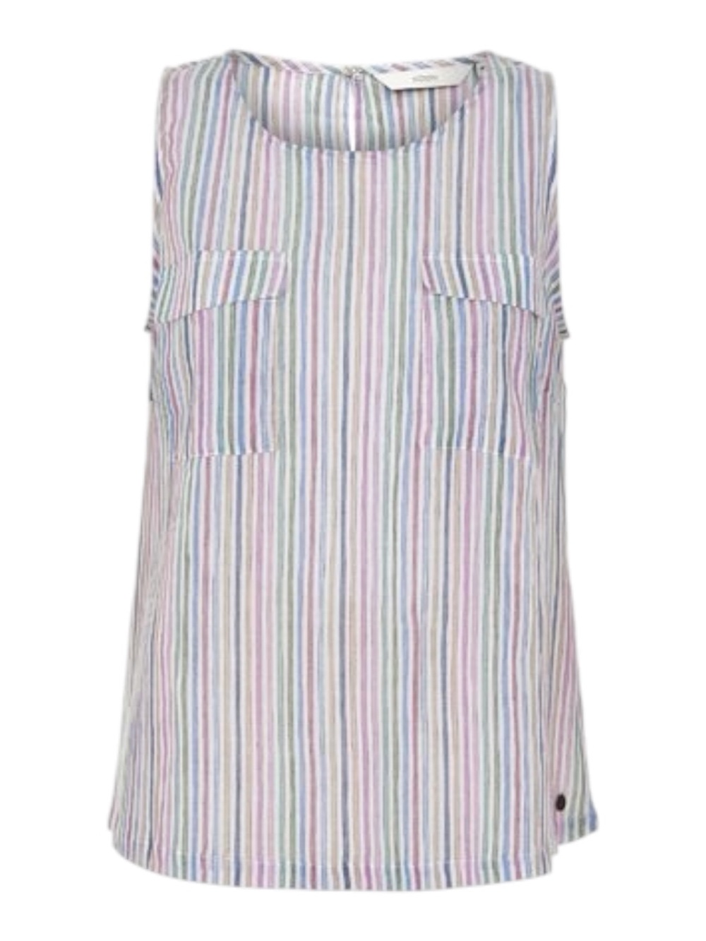 NWT NÜMPH Women’s Sleeveless Multicolor Pastel Stripe Tank Top